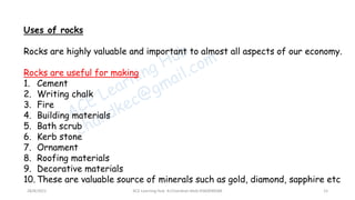 How Pople Use Rocks 8th Standard Geography : Rocks and Soils | PPTX