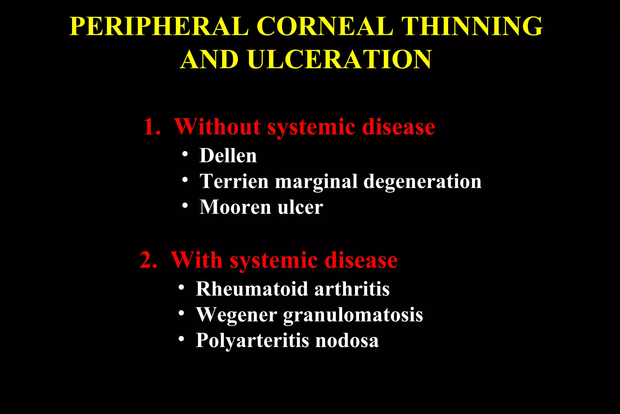 14 peri corn thin & ulcer | PPT
