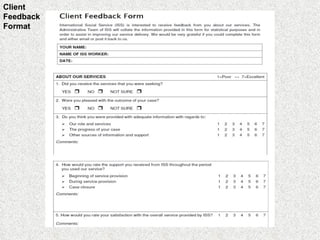 Client Feedback Format 
