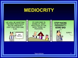 MEDIOCRITY
Team Kolzow 7
 