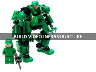 BUILD VIDEO INFRASTRUCTURE
cc: The Slushey One - https://www.flickr.com/photos/29817792@N06
 