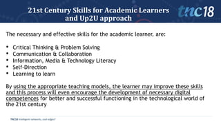 Techno-pedagogical aspects of the Up2U learning ecosystem