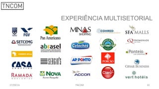 10	
  27/09/16	
   TNCOM	
  
EXPERIÊNCIA MULTISETORIAL
 