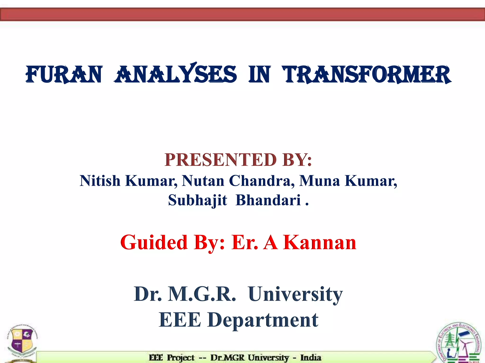 Furan Testing of Transformers Oil PPT