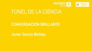 TÚNEL DE LA CIENCIA
CONVERSACIÓN BRILLANTE
Javier García Molleja
 