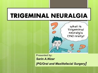 NEURALGIA
Presented by:
Sarin A.Nizar
[PG/Oral and Maxillofacial Surgery]
 