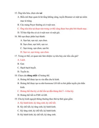 Tổng hợp đề thi mô phôi 2023, ôn thi cuối kỳ | DOCX