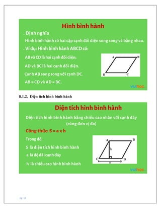 pg. 14
8.1.2. Diện tích hình bình hành
 