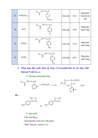 O Nh O2n Cl Đề tài tổng hợp chất chứa dị vòng pyrazole, HAY, ĐIỂM 8 | PDF