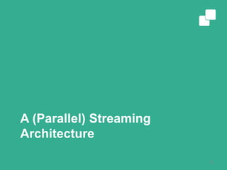 A (Parallel) Streaming
Architecture
15
 
