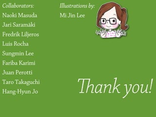 ank you!
Collaborators:
Naoki Masuda
Jari Saramäki
Fredrik Liljeros
Luis Rocha
Sungmin Lee
Fariba Karimi
Juan Perotti
Taro Takaguchi
Hang-Hyun Jo
Illustrations by:
Mi Jin Lee
 