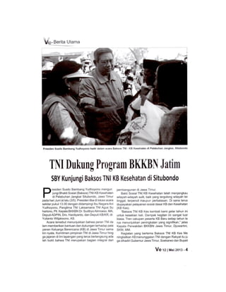 TNI DUKUNG PROGRAM BKKBN JATIM
