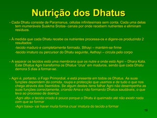 Os "Saptha Dhatus": Tecidos Corporais - Tânia Fontes | PPT