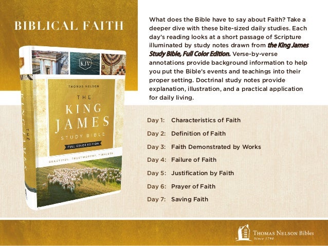 biblical faith what the bibles says about faith kjv study bible