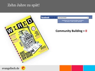 Zehn Jahre zu spät! Community Building =  0 