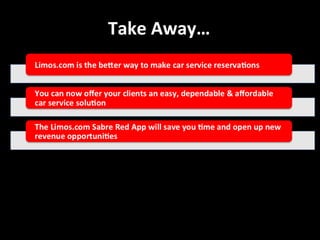 Take Away…
 