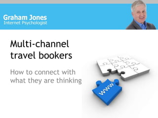 Multi-channel
travel bookers
How to connect with
what they are thinking
 