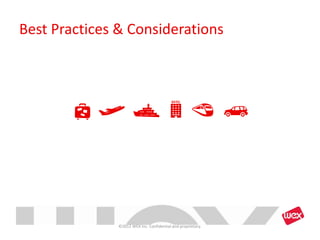 Best Practices & Considerations




               ©2012 WEX Inc. Confidential and proprietary.
 