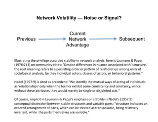 TNR2013 Ron Burt, Network Advantage on How the Network Was Built | PDF