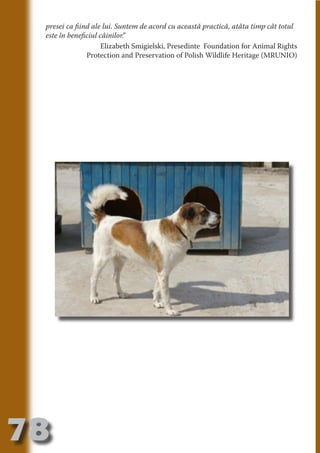 presei ca fiind ale lui. Suntem de acord cu această practică, atâta timp cât totul
     este în beneficiul câinilor.
                                ”
                         Elizabeth Smigielski, Presedinte Foundation for Animal Rights
                   Protection and Preservation of Polish Wildlife Heritage (MRUNIO)




                                   N
                          TI O IO ft
                          TI T ra
                          RI hirFT
                      IA d U D
                   IC ddeB d

                            O N
                BL eT TA


                             N
            PU Dag DR
               R IS n -

                       CA
               Rk p Do
                 PU a
                       si
           FOac ONr

                   BL
                    e
        T b Cn V
  an
            SE ia

            FO
 m
Ro



       OR T
       NO
     NO




78
                                                                              Revenire
                                                                                 la
                                                                             ‘Continut’
 