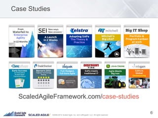 ©2008-2014 Scaled Agile, Inc. and Leffingwell, LLC. All rights reserved.
Case Studies
ScaledAgileFramework.com/case-studies
6
 