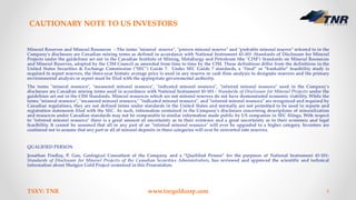 Tnr Format Guide TNR Gold Investor Summary Presentation - Building The Green Energy ...