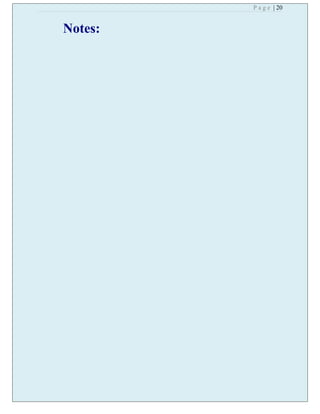P a g e | 20
Notes:
 