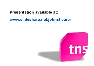 Presentation available at:
www.slideshare.net/johnshearer
 