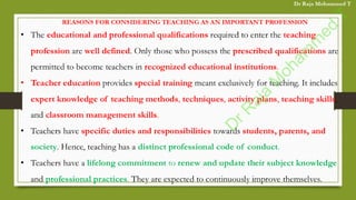 TNTEU _ B.Ed., Teaching and Learning _ TEACHING AS A PROFESSION BD1TL | PDF