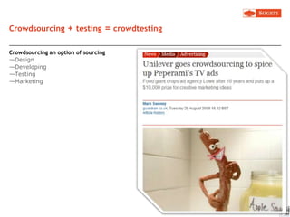 What are the benefits of crowdtesting?