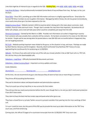 TNT Dinar - TNT Tony Court Sentencing Documents Tony Renfrow 14 Daily