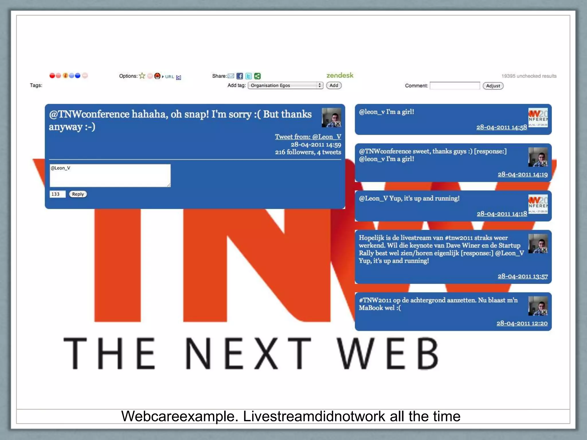 Webcareexample. Livestreamdidnotwork all the time