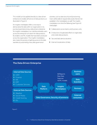 Cognizant 20-20 Insights
6 / To Become a Data-Driven Enterprise, Data Democratization is Essential
This model can be appli...