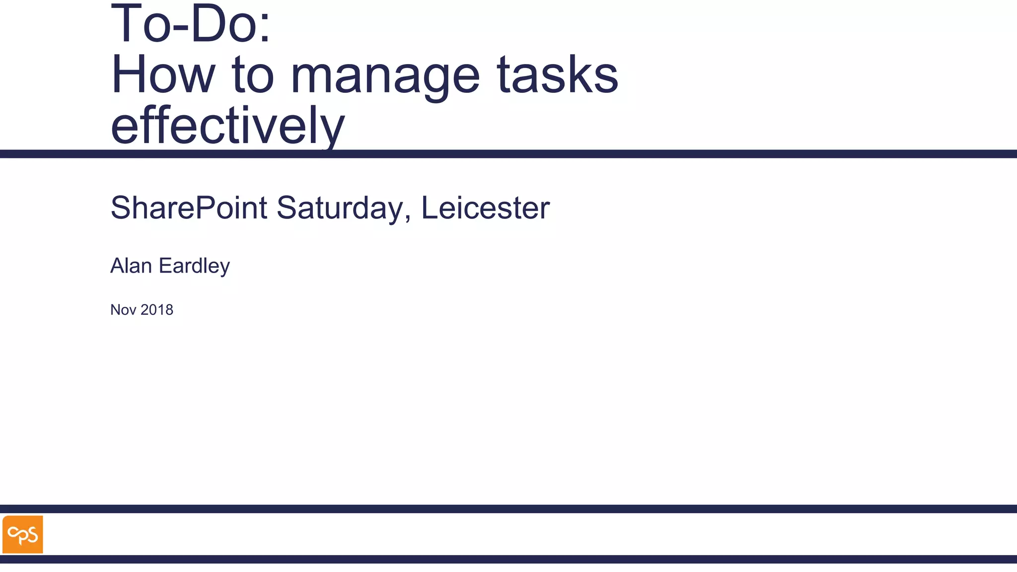 To-Do: How to manage tasks effectively | PPTX