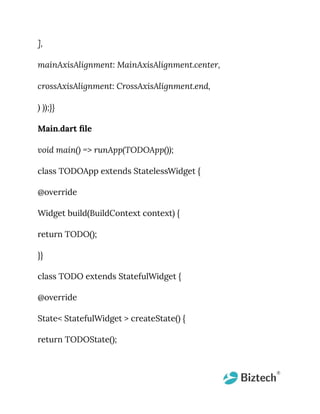To-Do App With Flutter: Step By Step Guide | PDF
