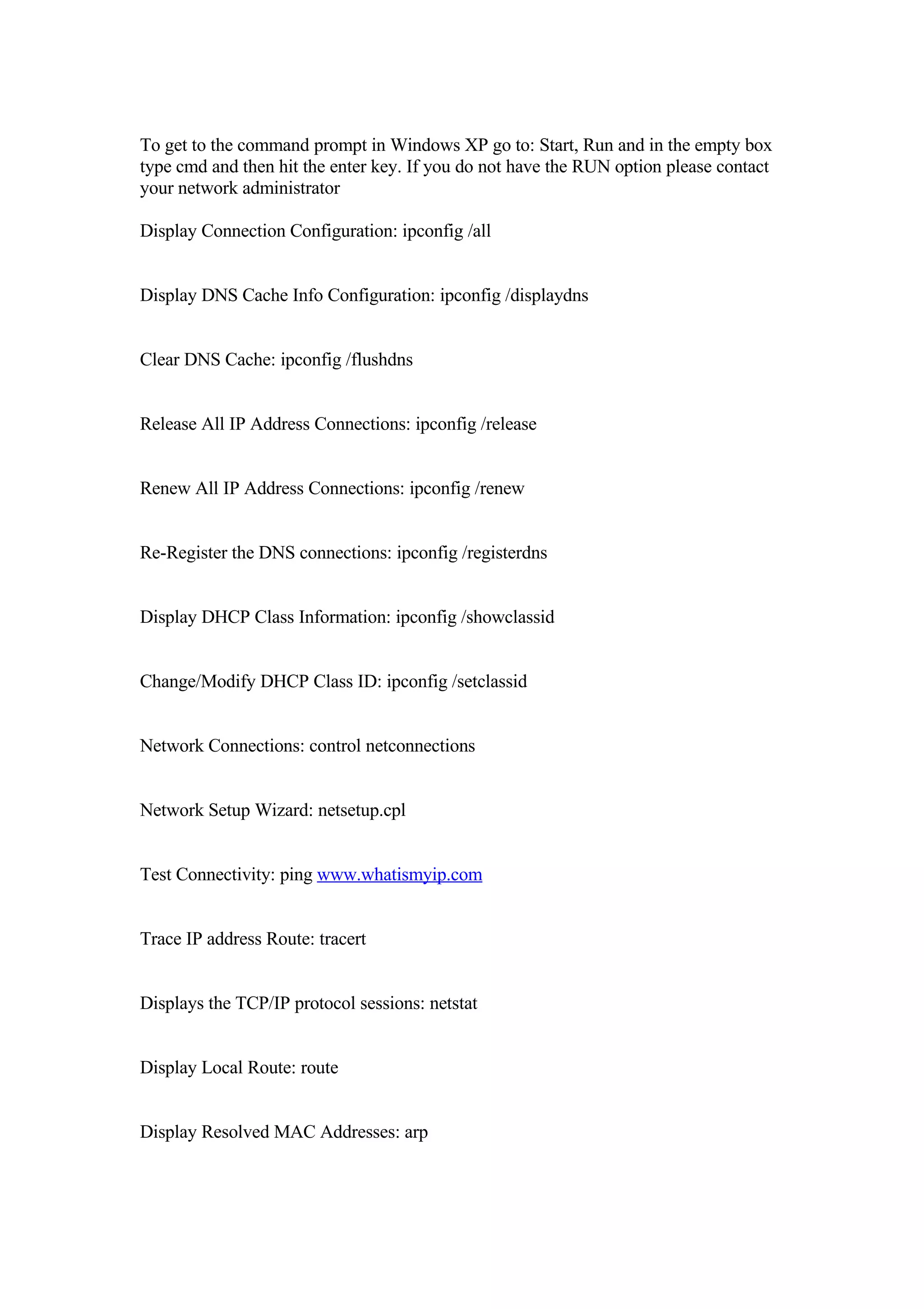 To Get To The Command Prompt In Windows Xp Go To