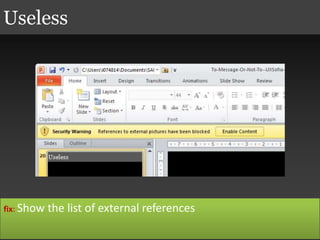 Useless
fix: Show the list of external references
 