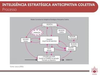 INTELIGÊNCIA ESTRATÉGICA ANTECIPATIVA COLETIVA
Processo




    Fonte: Lesca (2003)
 