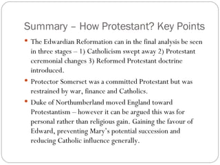To what extent did England become Protestant under Edward VI? | PPT