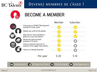 www.bctalents.caDiapo13 March 16
DEVENEZ MEMBRES DE L’ASSO !
 