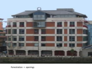 Fenestration = openings
 