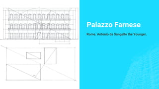 Palazzo Farnese
Rome. Antonio da Sangallo the Younger.
 