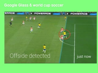 Google Glass & world cup soccer
 