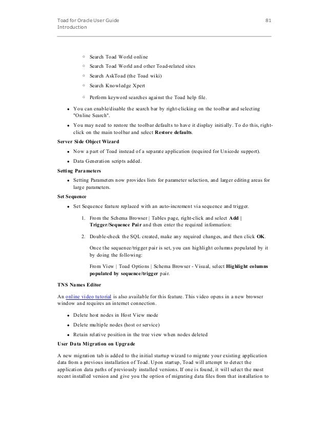 Toad For Oracle Version 8.6