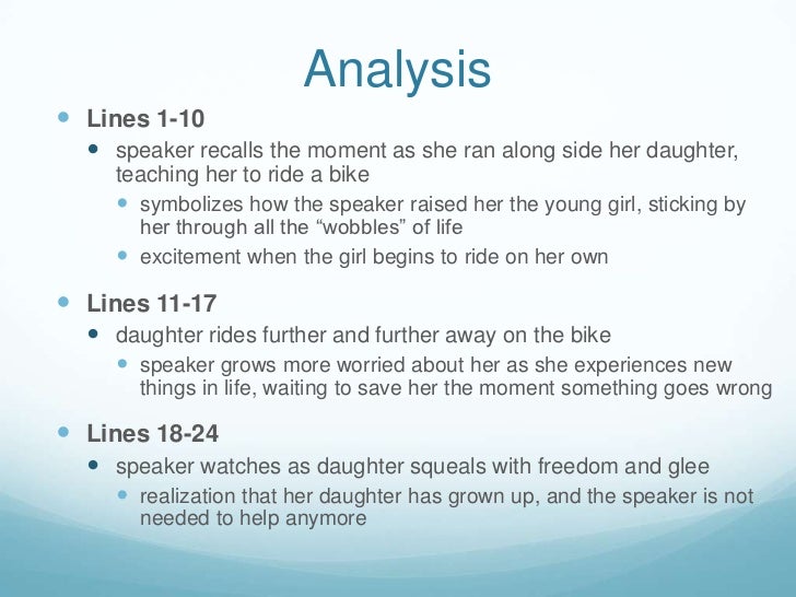 Analysis Of The Poem Of A Daughter