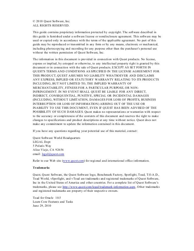 toad version for oracle 10g