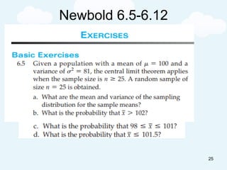 Newbold 6.5-6.12
25
 