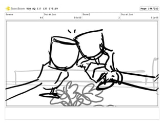 Scene
44
Duration
04:00
Panel
2
Duration
01:00
TOA SQ 117 127 073119 Page 196/252
 