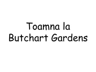 Toamna la Butchart Gardens 