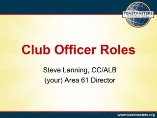 Toastmasters In-Club Officer Training | PPTX